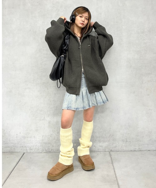 「WHO'S WHO gallery」 ジップアップパーカー FREE グレー レディース_画像7