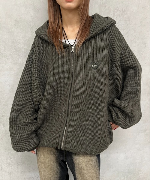 「WHO'S WHO gallery」 ジップアップパーカー FREE グレー レディース_画像9