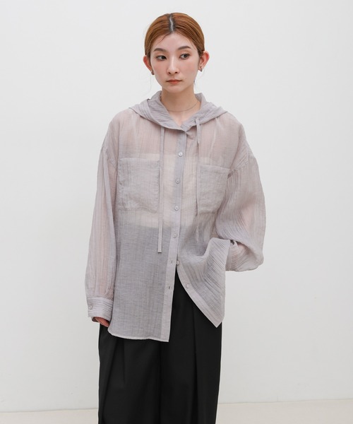select MOCA（セレクトモカ） ブラウス シャツ 「ZOZO限定」フード付き