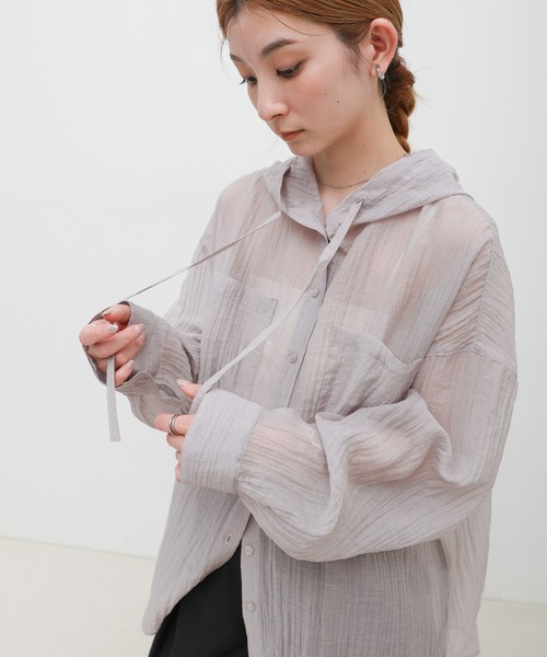 select MOCA（セレクトモカ） ブラウス シャツ 「ZOZO限定」フード付き