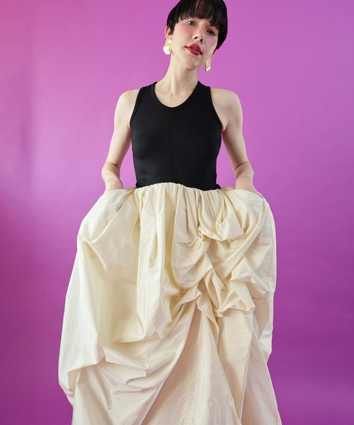 ワンピース FLOWER TUCK TANK DOCKING OPの画像
