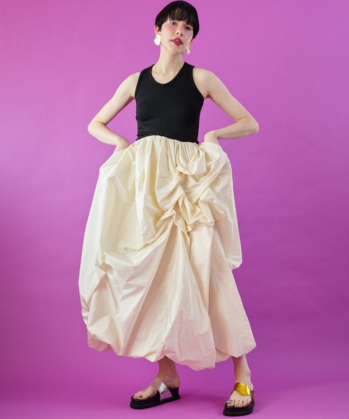 ワンピース FLOWER TUCK TANK DOCKING OPの画像