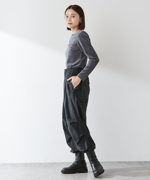 「Omekashi」 「earthy」長袖カットソー FREE チャコールグレー レディース_画像9