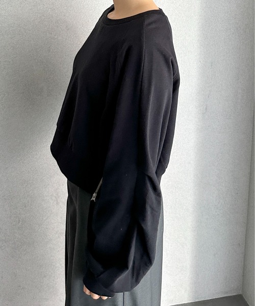 「feepur」 スウェットカットソー MEDIUM ブラック レディース_画像5