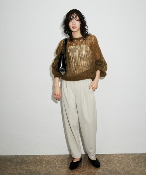 「ADAM ET ROPE'」 パンツ 36 ベージュ レディース_画像5