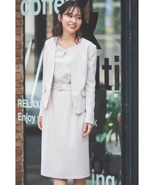 「Debut de Fiore」 ノーカラージャケット 34 ピンク レディース_画像8