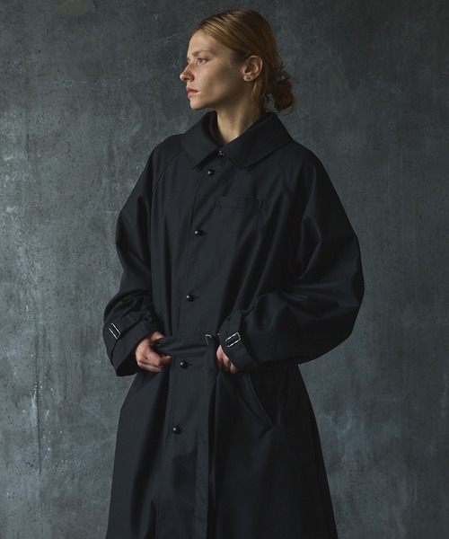 「CIASENSE」 ステンカラーコート L ブラック メンズ_画像2