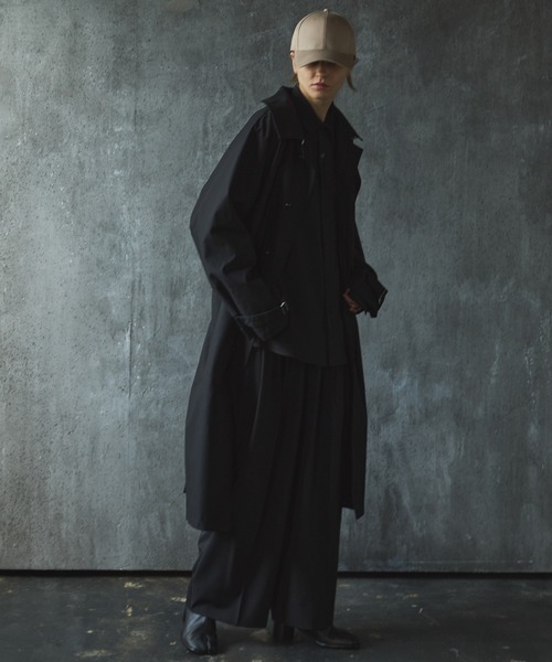 「CIASENSE」 ステンカラーコート L ブラック メンズ_画像7