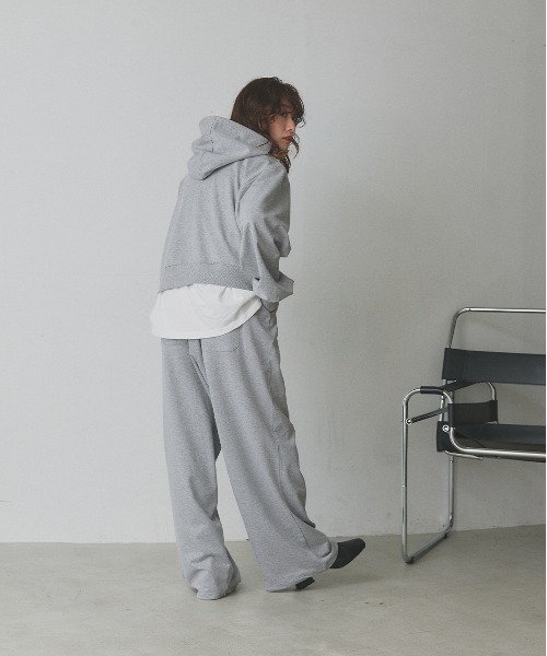 「ad thie」 プルオーバーパーカー LARGE ブラウン レディース_画像4