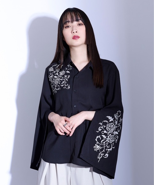 「Ellno Loset」 長袖シャツ LARGE オフホワイト メンズ_画像6