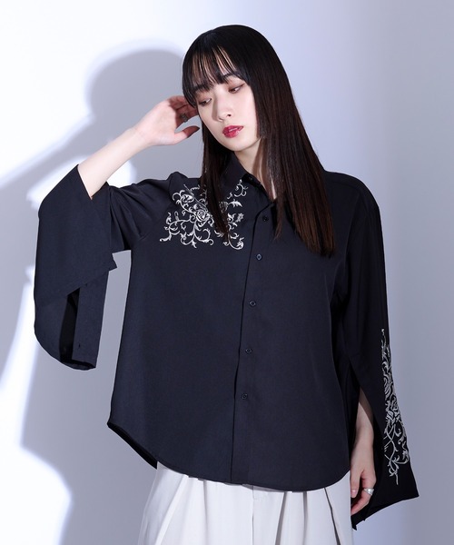 「Ellno Loset」 長袖シャツ LARGE オフホワイト メンズ_画像7