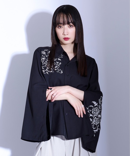 「Ellno Loset」 長袖シャツ LARGE オフホワイト メンズ_画像8