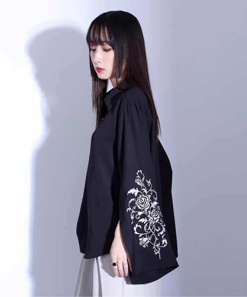 「Ellno Loset」 長袖シャツ LARGE オフホワイト メンズ_画像9