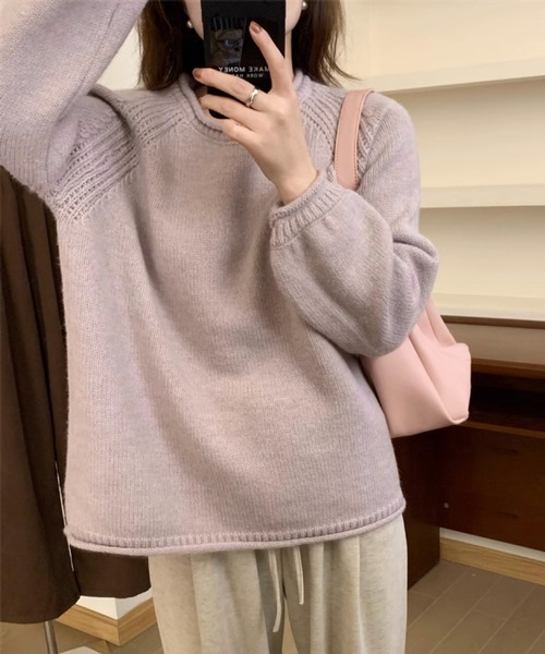 「MAISON DE THERESE」 長袖ニット FREE レッド レディース_画像3