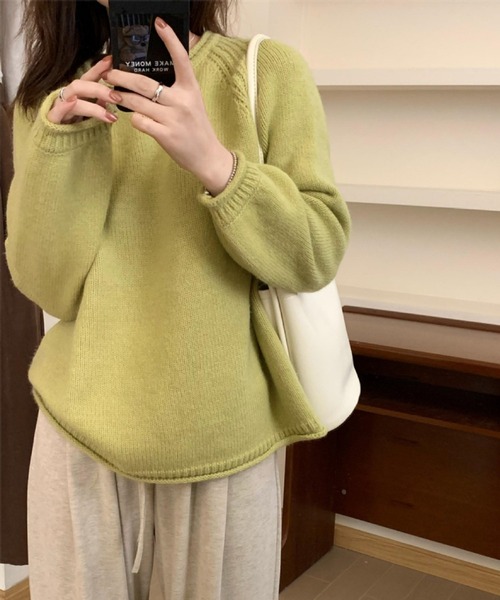 「MAISON DE THERESE」 長袖ニット FREE レッド レディース_画像4