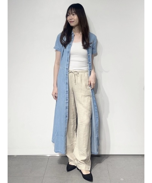 GAP（ギャップ） ワイドパンツ パンツ リラックスフィット リネン