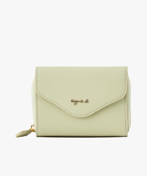 agnes b.（アニエスベー） 財布 レザー 三つ折り ウォレット ”ava