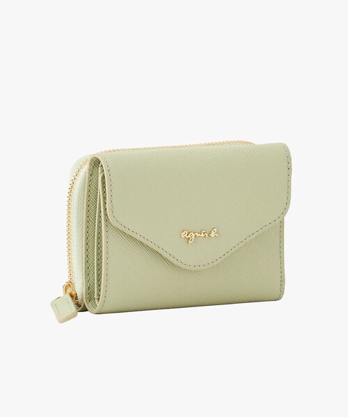 agnes b.（アニエスベー） 財布 レザー 三つ折り ウォレット ”ava