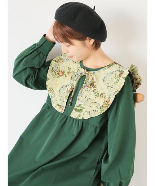 「ehka sopo」 長袖ワンピース F グリーン レディース_画像2