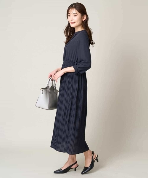 「a.v.v」 長袖ワンピース 38 ネイビー レディース_画像5