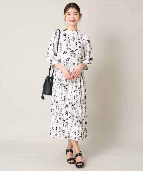 「a.v.v」 長袖ワンピース 38 ネイビー レディース_画像7