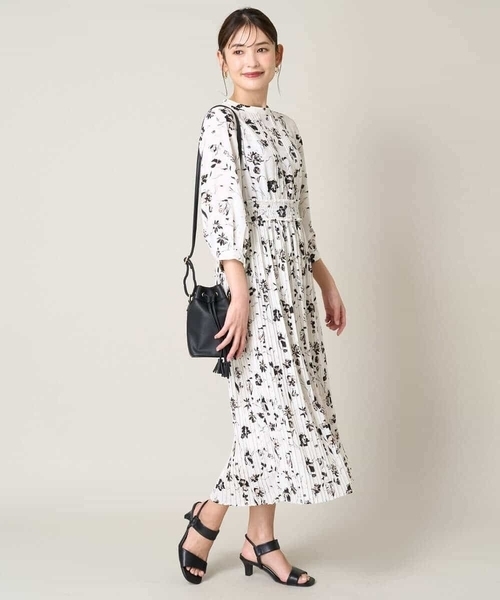 「a.v.v」 長袖ワンピース 38 ネイビー レディース_画像8