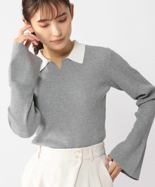 「BARNYARDSTORM」 長袖ポロシャツ 0 グレー レディース_画像2