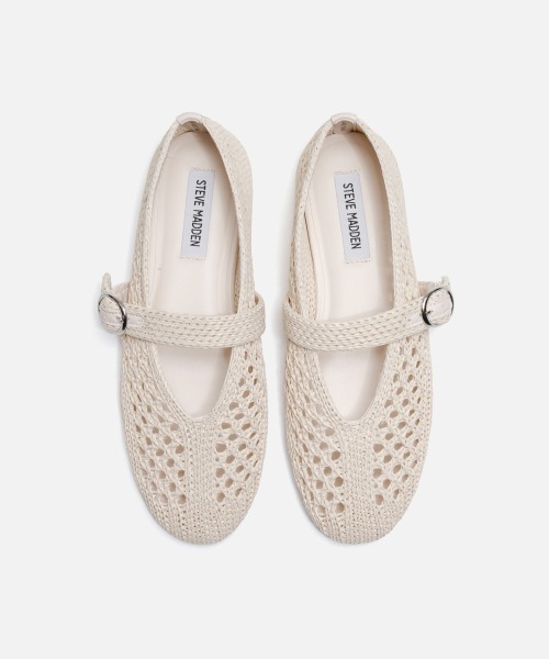 【未使用品】日本製 スティーブンアラン メリージェーン フラットシューズ 24 STEVE MADDEN（スティーブ・マデン） スニーカー ミュール かぎ編み風