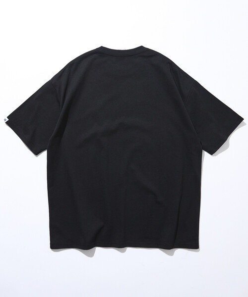 FEELS ワンポイントロゴ クルーネック Tシャツ ブラック FREAK'S STORE（フリークスストア） tシャツ 限定展開 RUSSELL