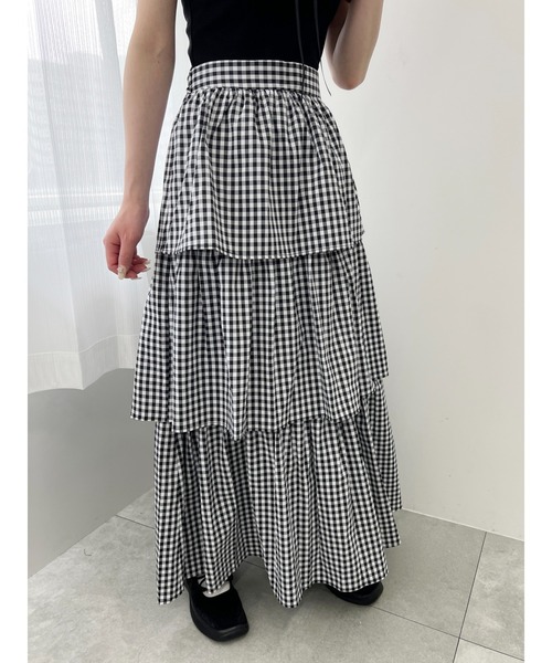 「WC」 フリルスカート FREE ブラック レディース_画像2