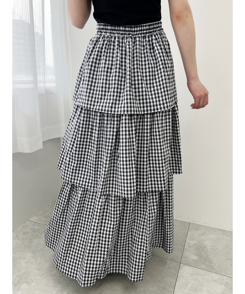 「WC」 フリルスカート FREE ブラック レディース_画像3