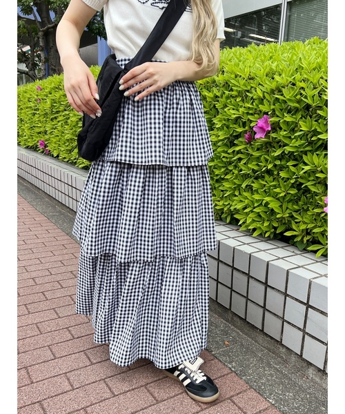 「WC」 フリルスカート FREE ブラック レディース_画像7