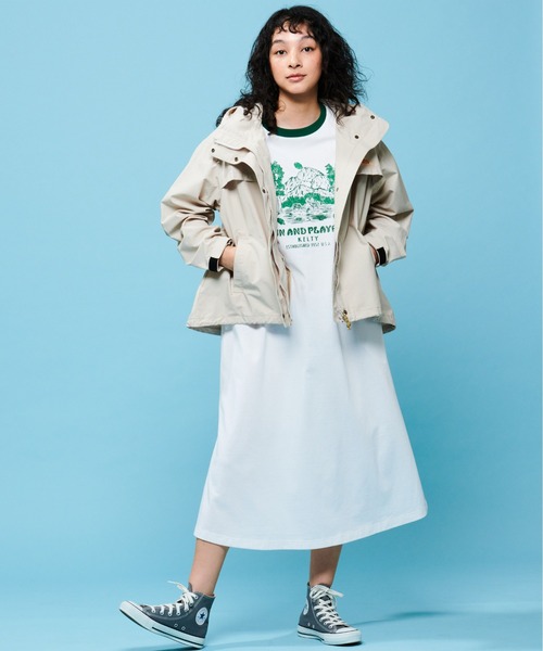 「KELTY」 マウンテンパーカー M ベージュ レディースの画像