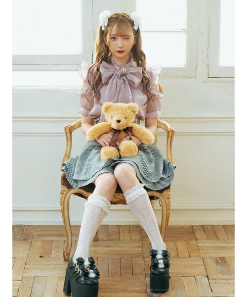 「Ank Rouge」 半袖ブラウス M ホワイト レディース_画像6