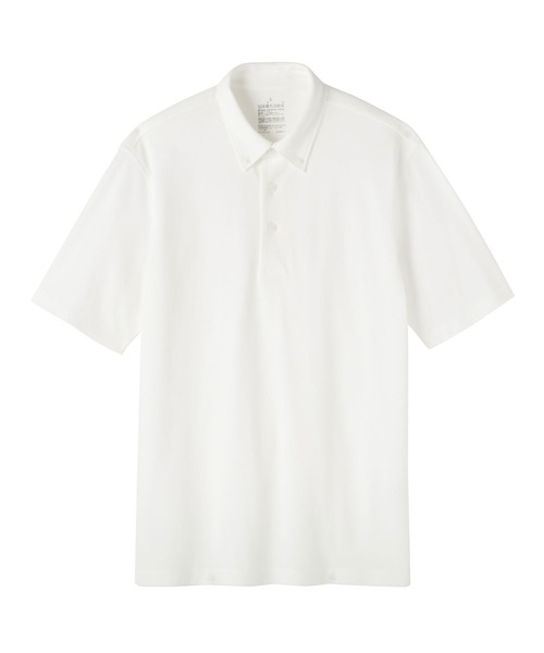 無印良品（MUJI） uvカット ポロシャツ 紳士 涼感UVカット鹿の子編み