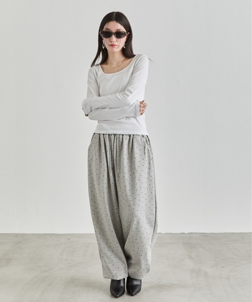 NUJOH tシャツ U-Neck Basic Long Sleeve Top / Uネックベーシック