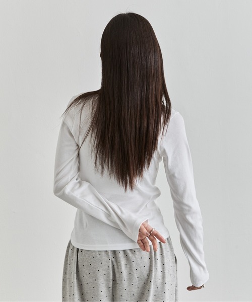 NUJOH tシャツ U-Neck Basic Long Sleeve Top / Uネックベーシック