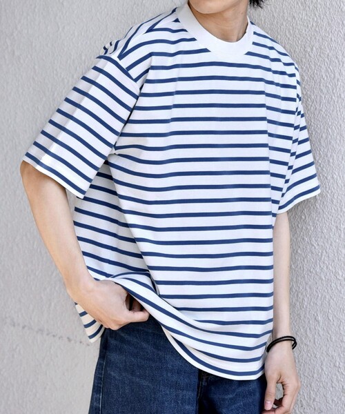 SHIPS any tシャツ any:「洗濯機可能」デザイン リブ ベーシック