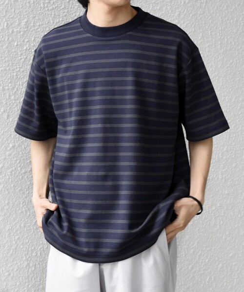 SHIPS any tシャツ any:「洗濯機可能」デザイン リブ ベーシック