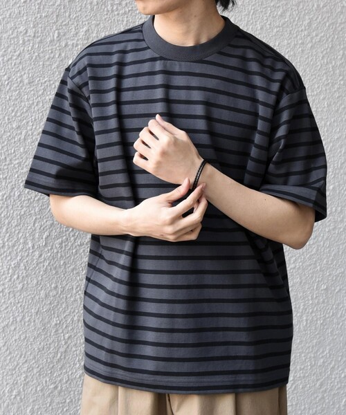 SHIPS any tシャツ any:「洗濯機可能」デザイン リブ ベーシック