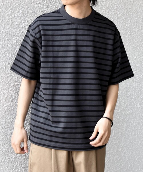 SHIPS any tシャツ any:「洗濯機可能」デザイン リブ ベーシック