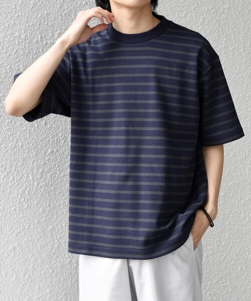 SHIPS any tシャツ any:「洗濯機可能」デザイン リブ ベーシック