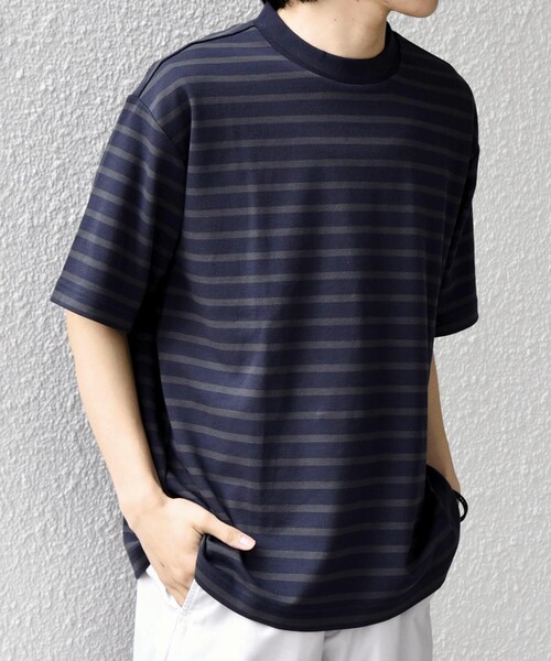 SHIPS any tシャツ any:「洗濯機可能」デザイン リブ ベーシック