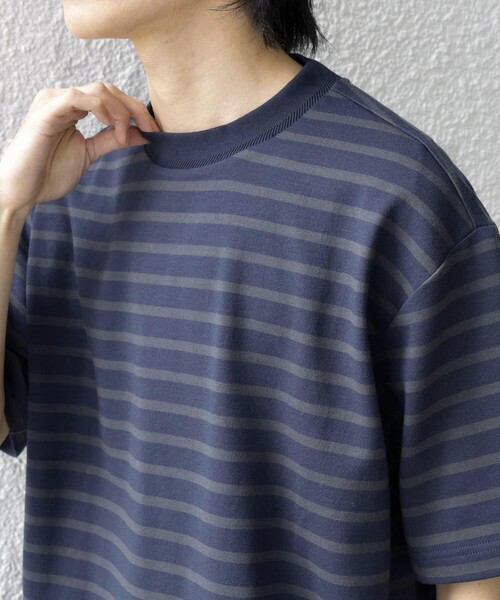 SHIPS any tシャツ any:「洗濯機可能」デザイン リブ ベーシック