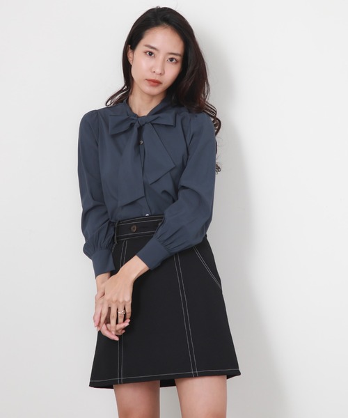 「Cheek」 ミニスカート MEDIUM チャコールグレー レディース_画像4