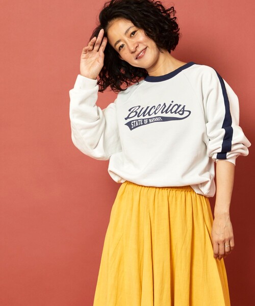 「Freada」 スウェットカットソー ONE SIZE ネイビー レディース_画像2