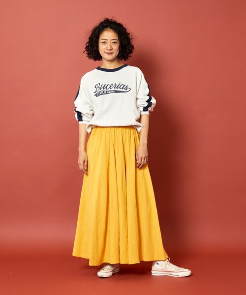 「Freada」 スウェットカットソー ONE SIZE ネイビー レディース_画像3