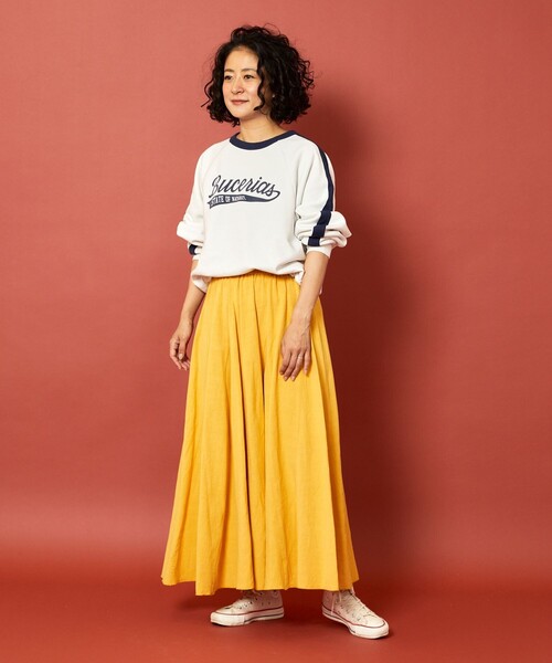 「Freada」 スウェットカットソー ONE SIZE ネイビー レディース_画像4