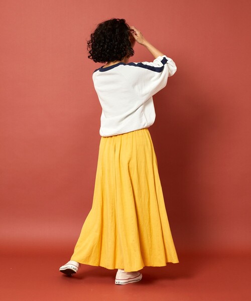 「Freada」 スウェットカットソー ONE SIZE ネイビー レディース_画像8