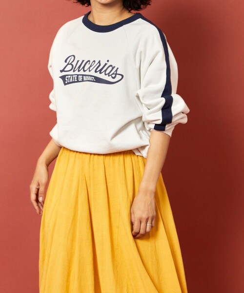 「Freada」 スウェットカットソー ONE SIZE ネイビー レディース_画像9